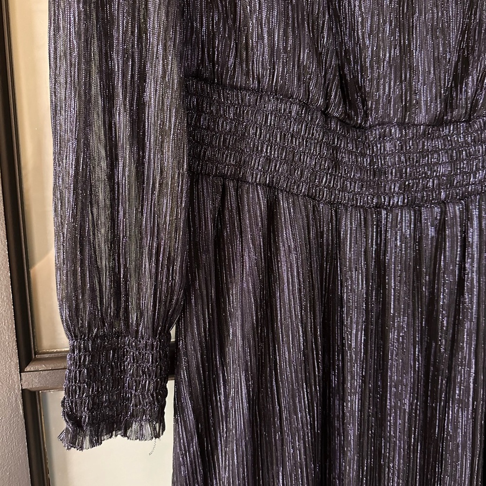 Navy blue long sleeve midi dress plus size 1X NWT - Picture 2 of 7